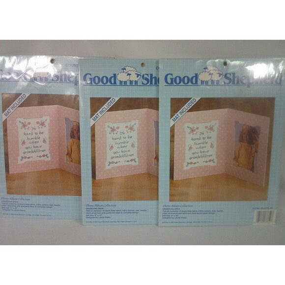 6x DMC Good Shepherd Counted Cross Stitch Photo Album Collection Grandchildren - Picture 4 of 9